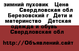 зимний пуховик › Цена ­ 1 100 - Свердловская обл., Березовский г. Дети и материнство » Детская одежда и обувь   . Свердловская обл.